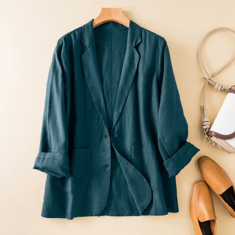 Vivienne Prestige Cotton-Linen Blazer - York Miller