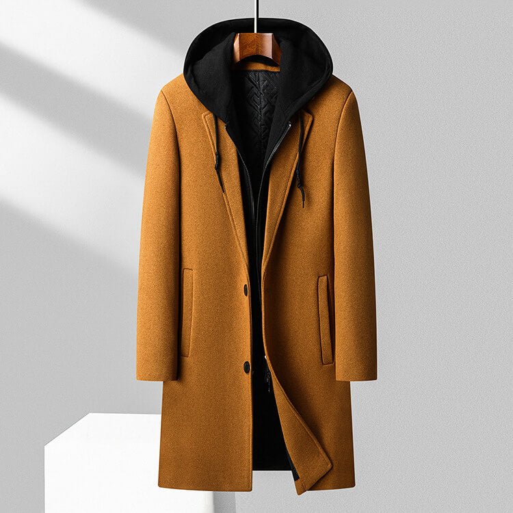 Jasper Virgin Wool Hooded Overcoat - York Miller