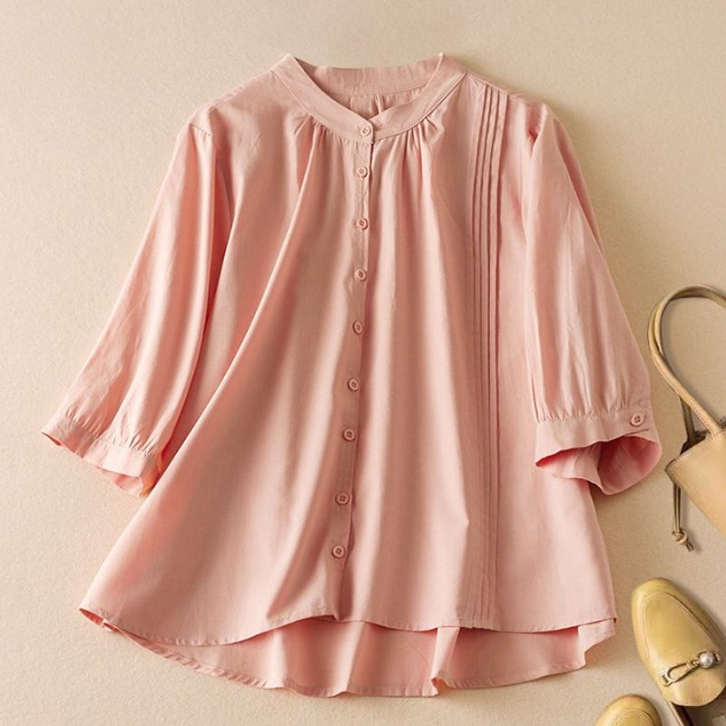 Chamomile Cotton-Linen Blouse - York Miller
