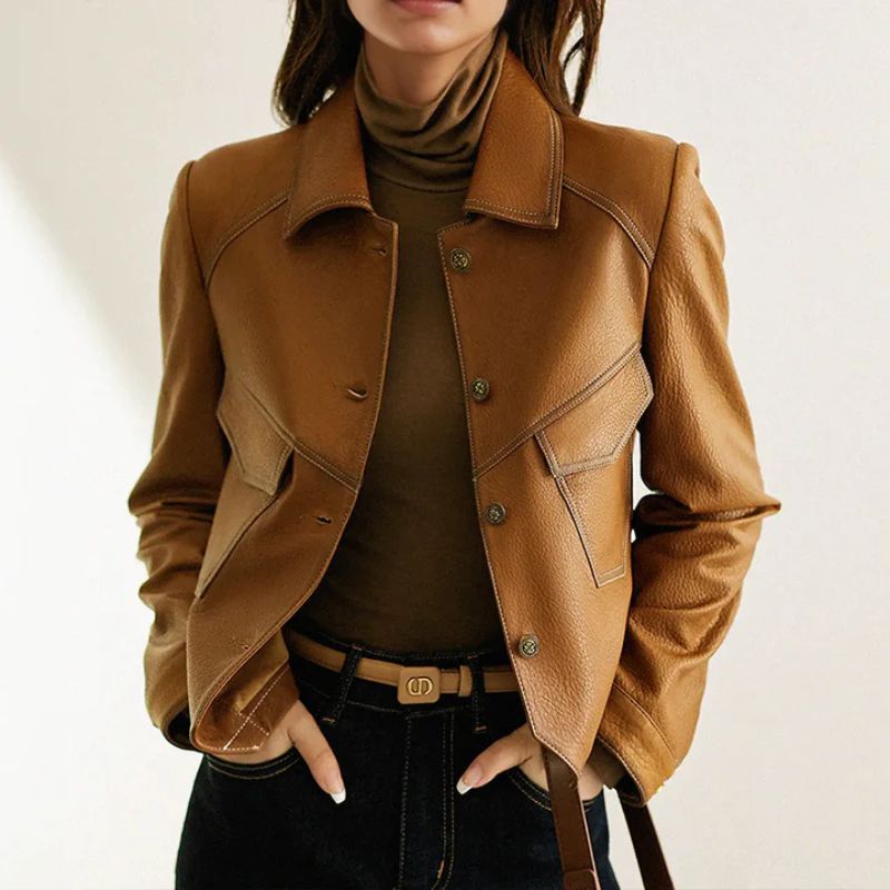 Gianna Classic Leather Jacket - York Miller