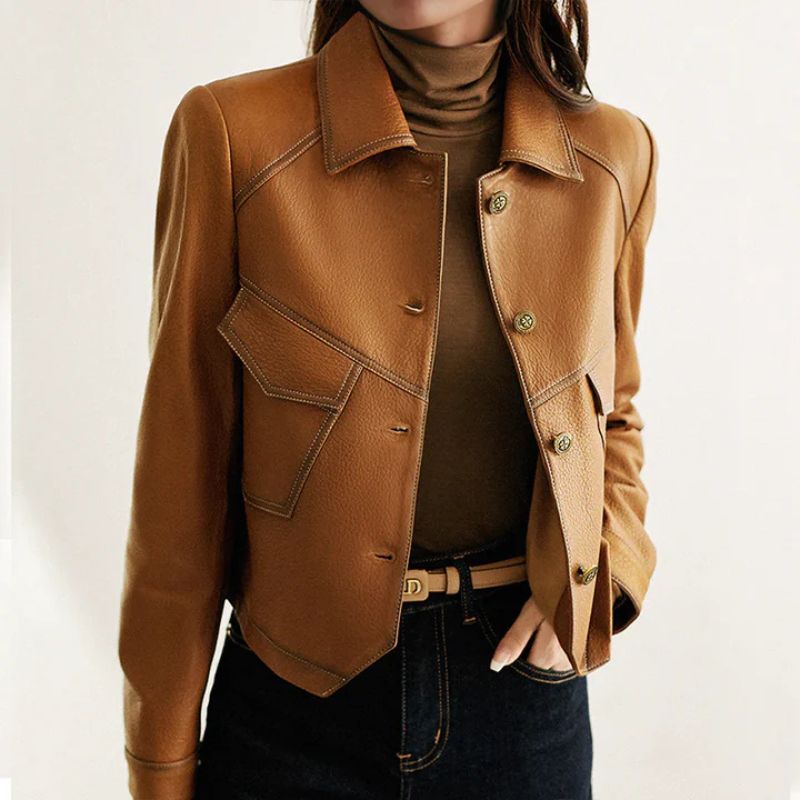 Gianna Classic Leather Jacket - York Miller