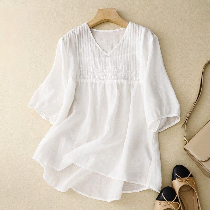 Valencia Cotton-Linen Blouse - York Miller