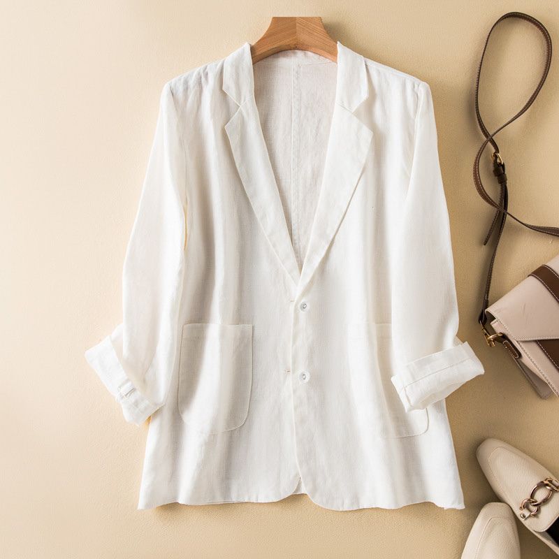 Vivienne Prestige Cotton-Linen Blazer - York Miller