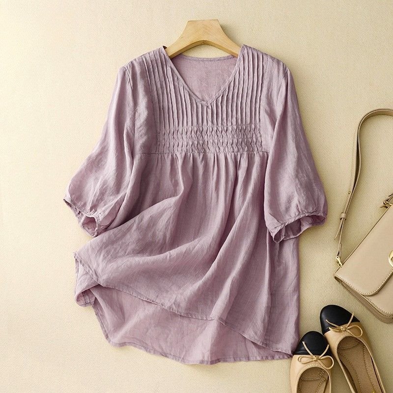 Valencia Cotton-Linen Blouse - York Miller