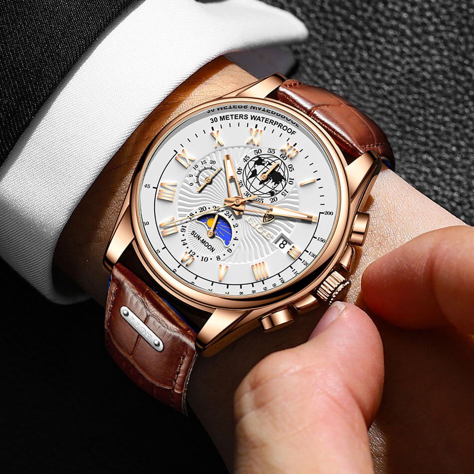 Lige Vintage Chronograph Watch - York Miller