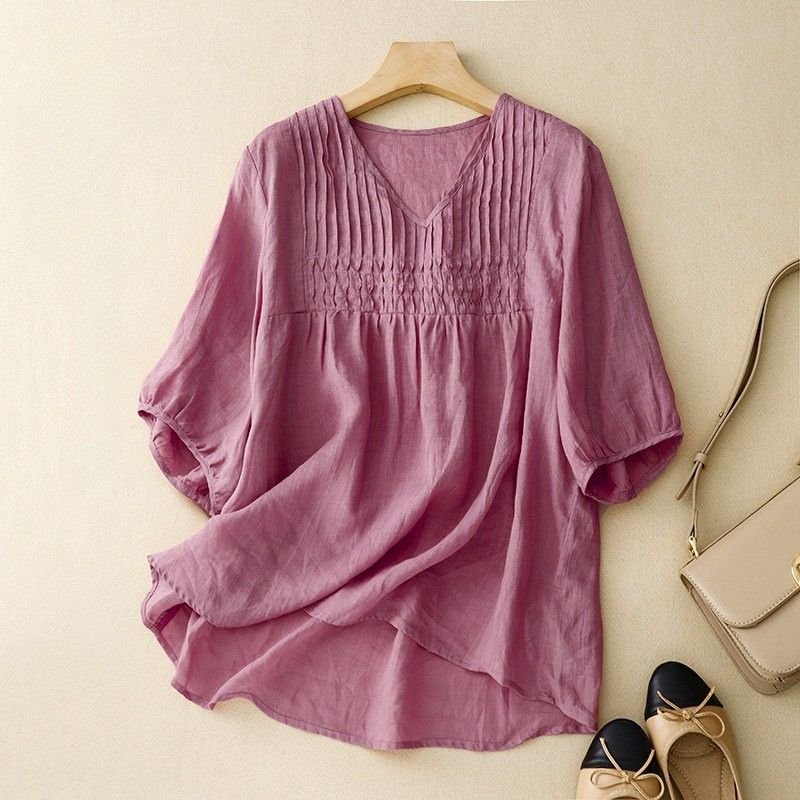 Valencia Cotton-Linen Blouse - York Miller