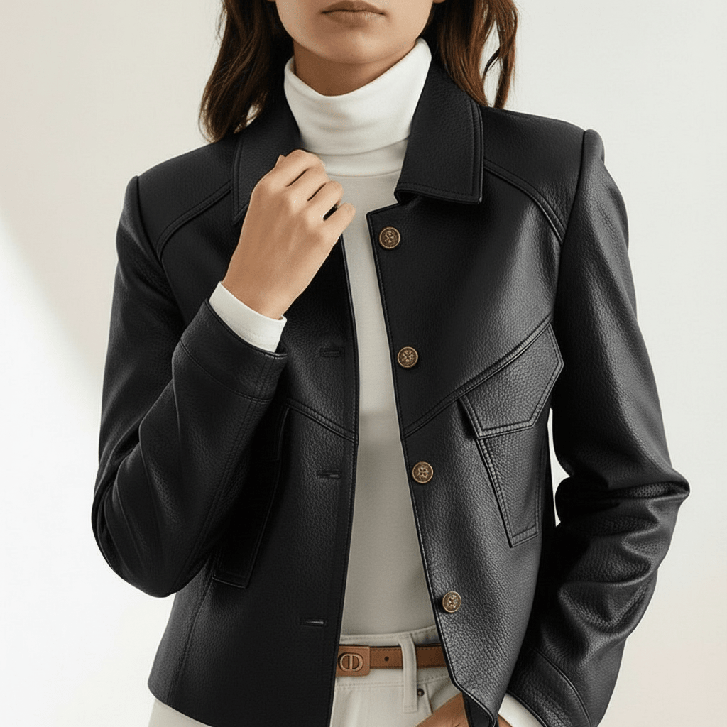 Gianna Classic Leather Jacket - York Miller
