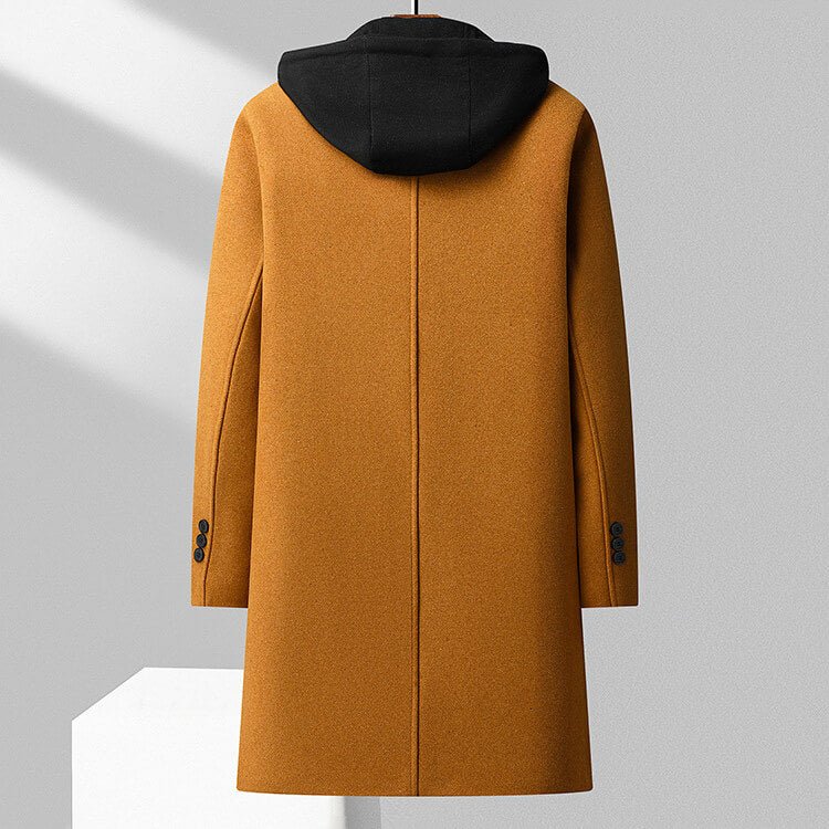Jasper Virgin Wool Hooded Overcoat - York Miller