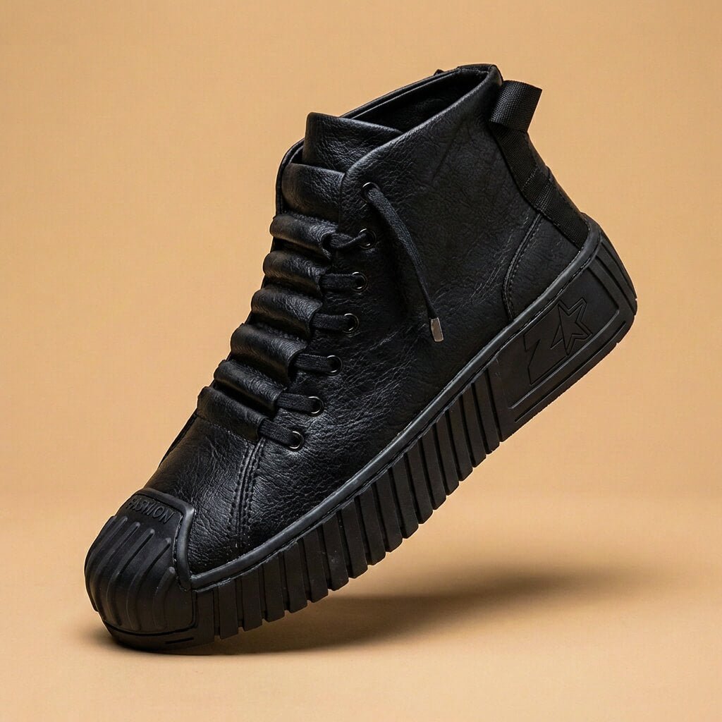 Lawrence High-Top Leather Sneakers - York Miller
