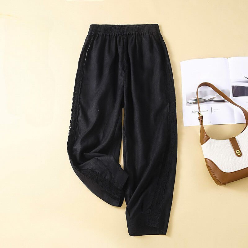 Laura Cotton-Linen Pants - York Miller