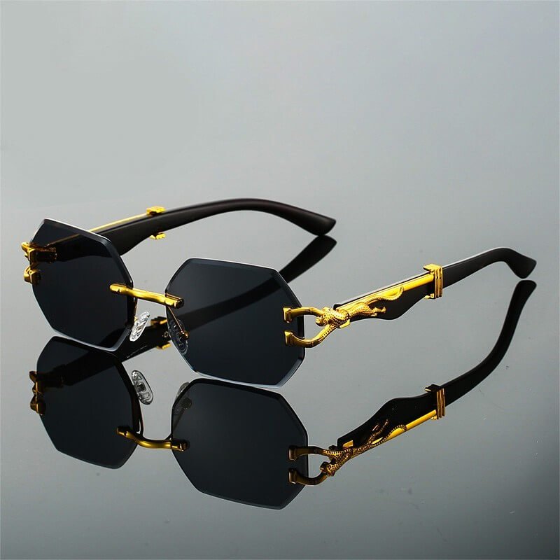 Leopard Frameless Retro Shades - York Miller