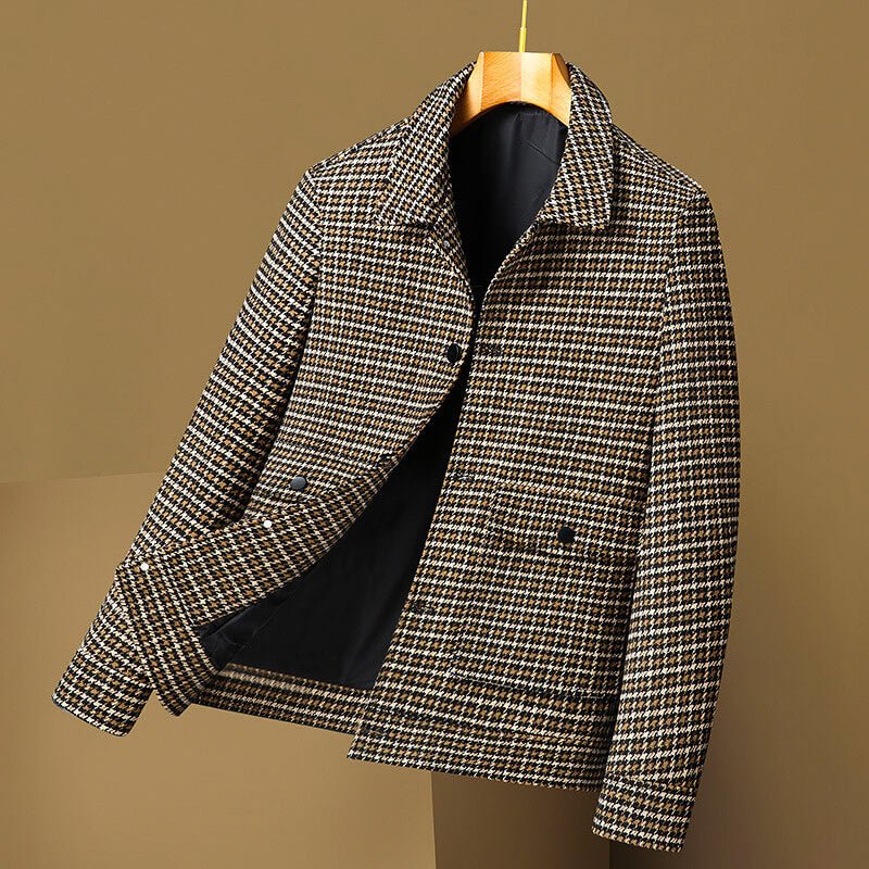 Malcolm Houndstooth Wool Jacket - York Miller