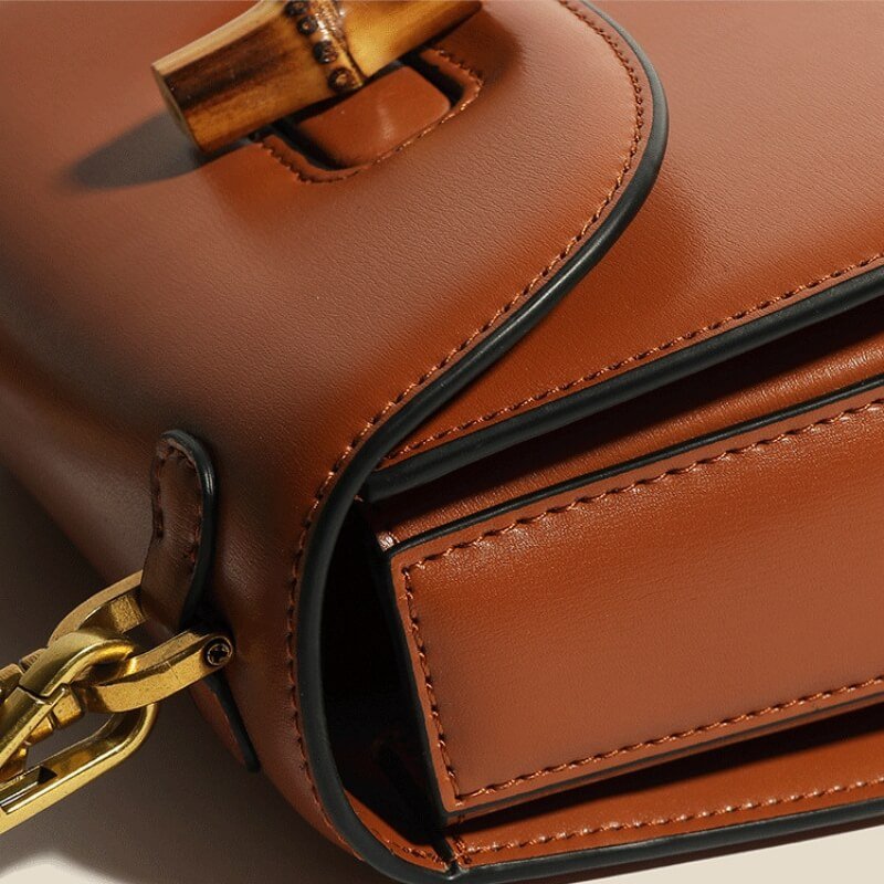 Valentina Leather Bamboo Handbag - York Miller