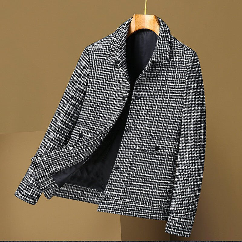 Malcolm Houndstooth Wool Jacket - York Miller