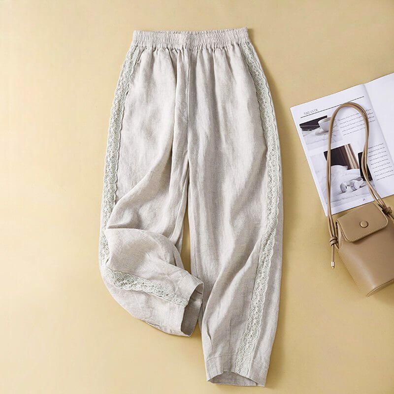Laura Cotton-Linen Pants - York Miller