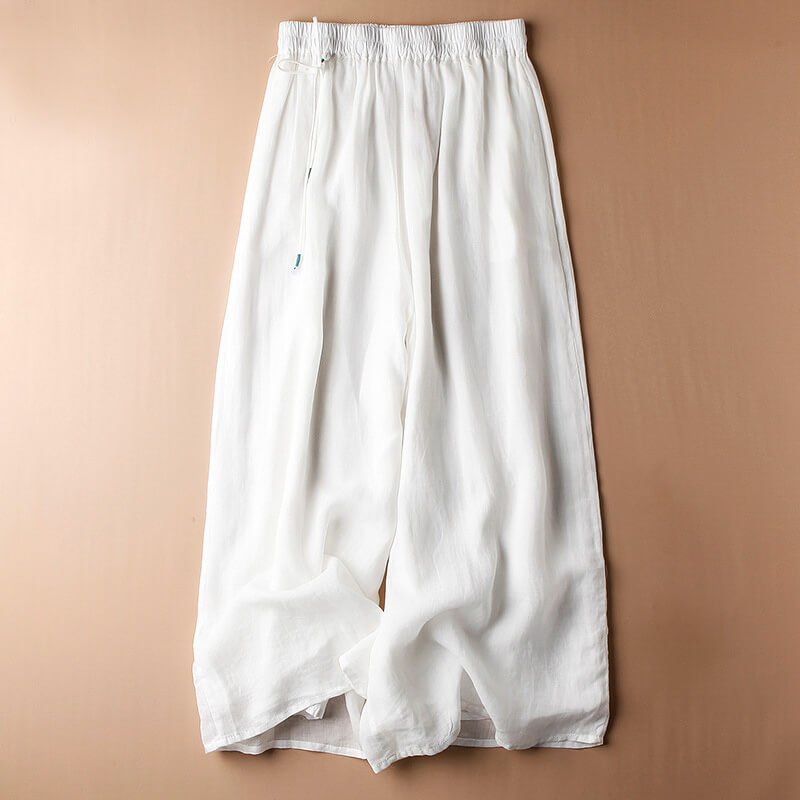 Elena Cotton-Linen Pants - York Miller