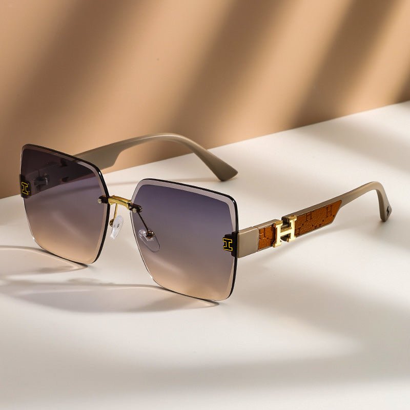 Helia Oversized Rimless Shades - York Miller