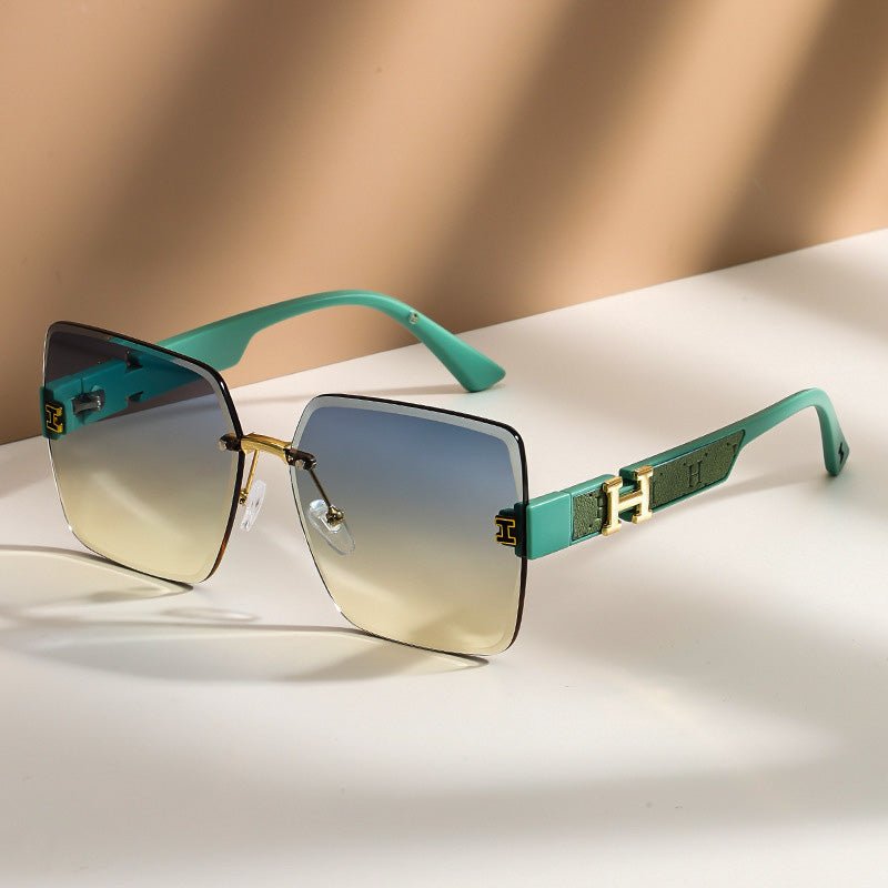 Helia Oversized Rimless Shades - York Miller