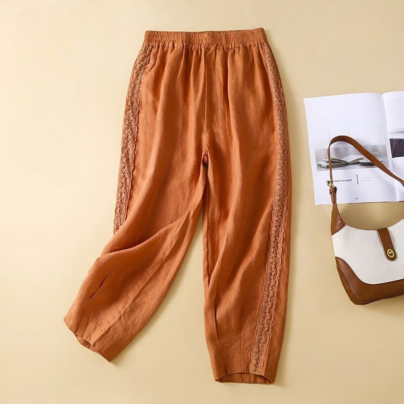 Laura Cotton-Linen Pants - York Miller