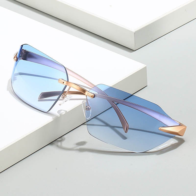 Golden Rimless Shades - York Miller