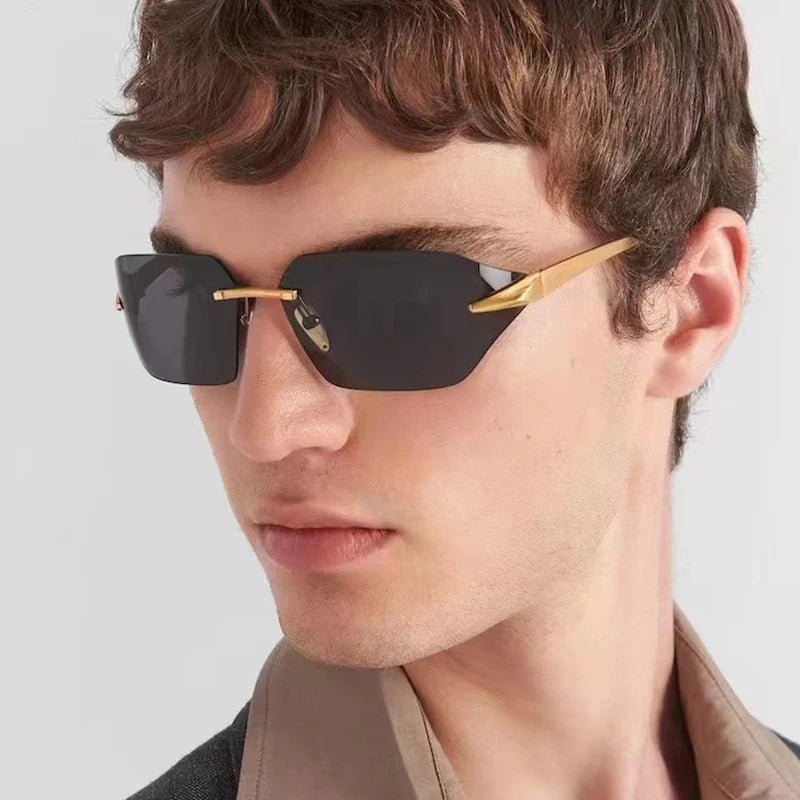 Golden Rimless Shades - York Miller