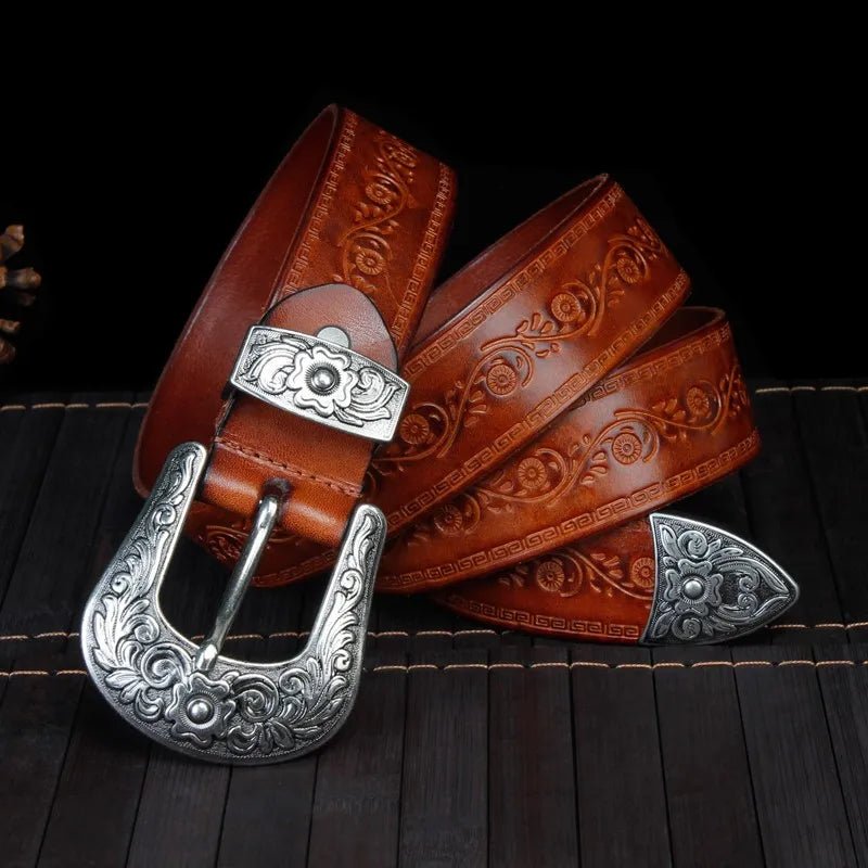 Cowboy Leather Belt - York Miller