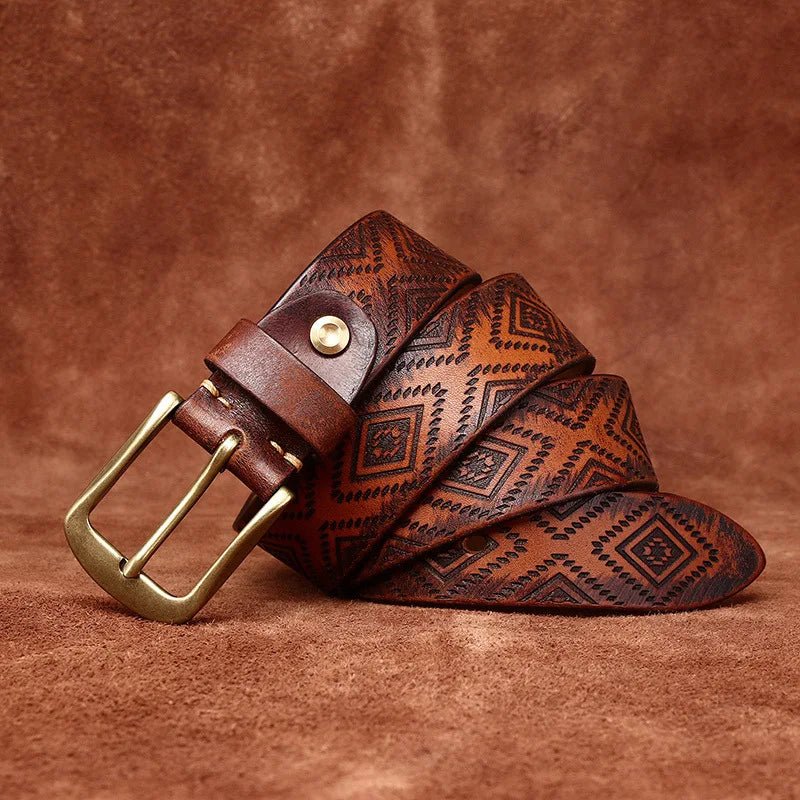 Tribal Leather Belt - York Miller