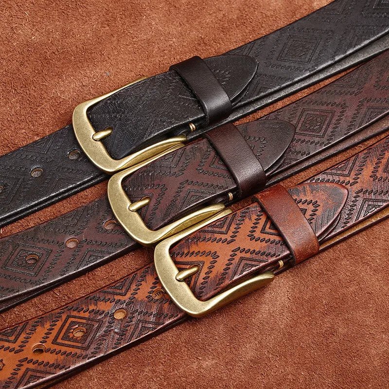 Tribal Leather Belt - York Miller
