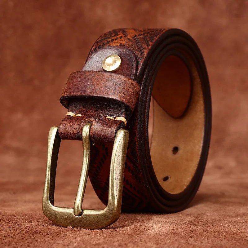 Tribal Leather Belt - York Miller