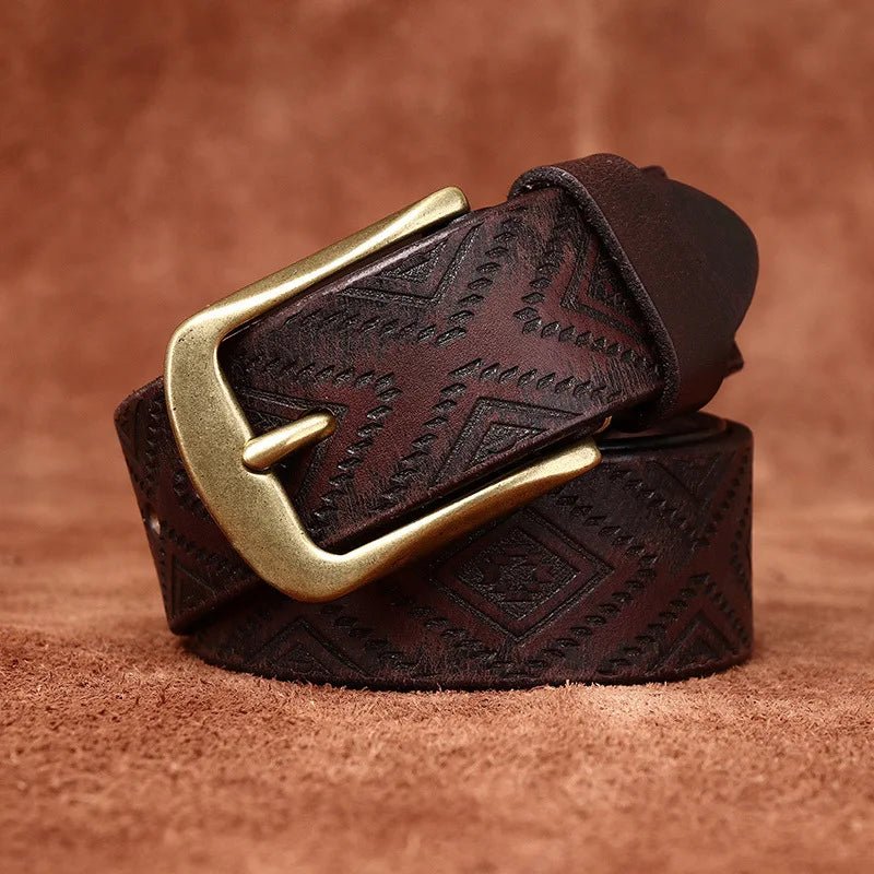 Tribal Leather Belt - York Miller