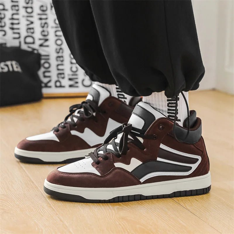 Leather Basketball Sneakers - York Miller