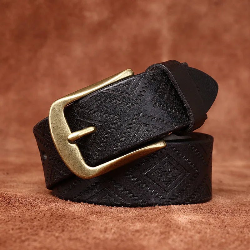 Tribal Leather Belt - York Miller