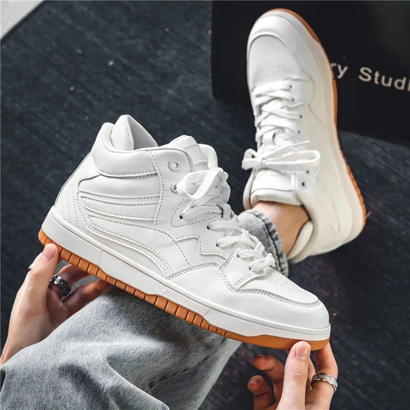 Leather Basketball Sneakers - York Miller