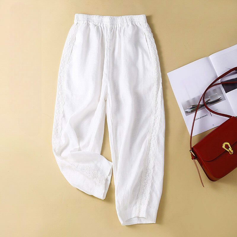 Laura Cotton-Linen Pants - York Miller