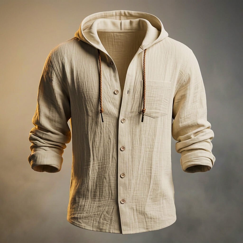 Miles Cotton Linen Hooded Jacket - York Miller