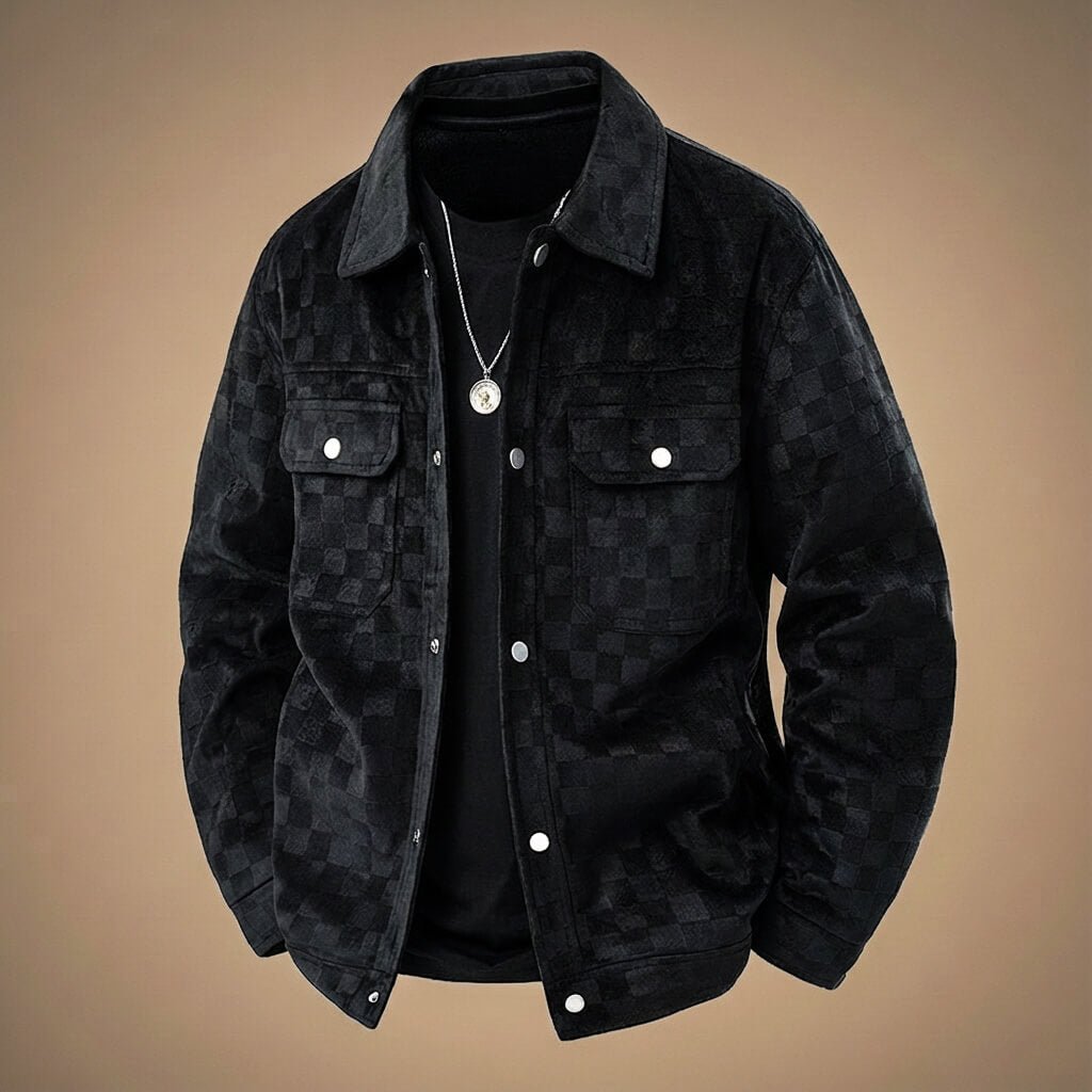 Tucker Checkered Suede Jacket - York Miller