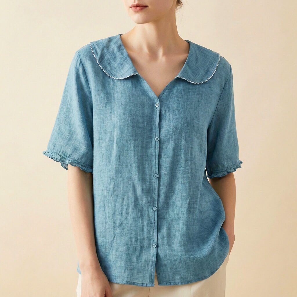 Clara Cotton-Linen Blouse - York Miller