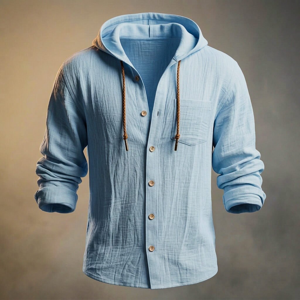 Miles Cotton Linen Hooded Jacket - York Miller