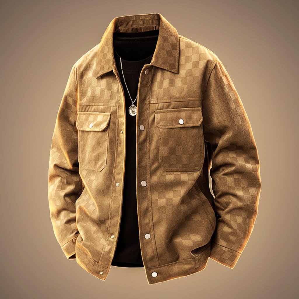 Tucker Checkered Suede Jacket - York Miller