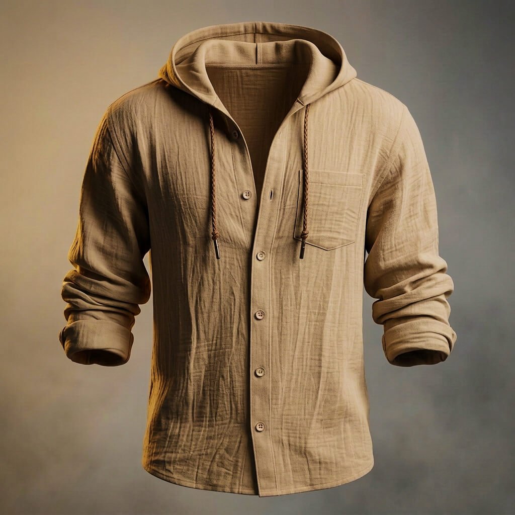 Miles Cotton Linen Hooded Jacket - York Miller