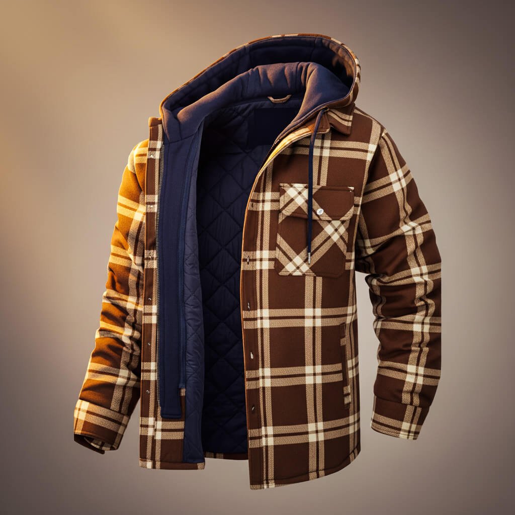 Sawyer Hooded Plaid Jacket - York Miller