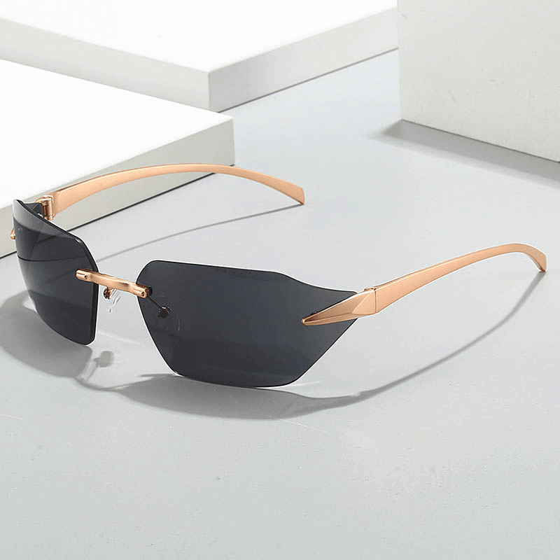 Golden Rimless Shades - York Miller