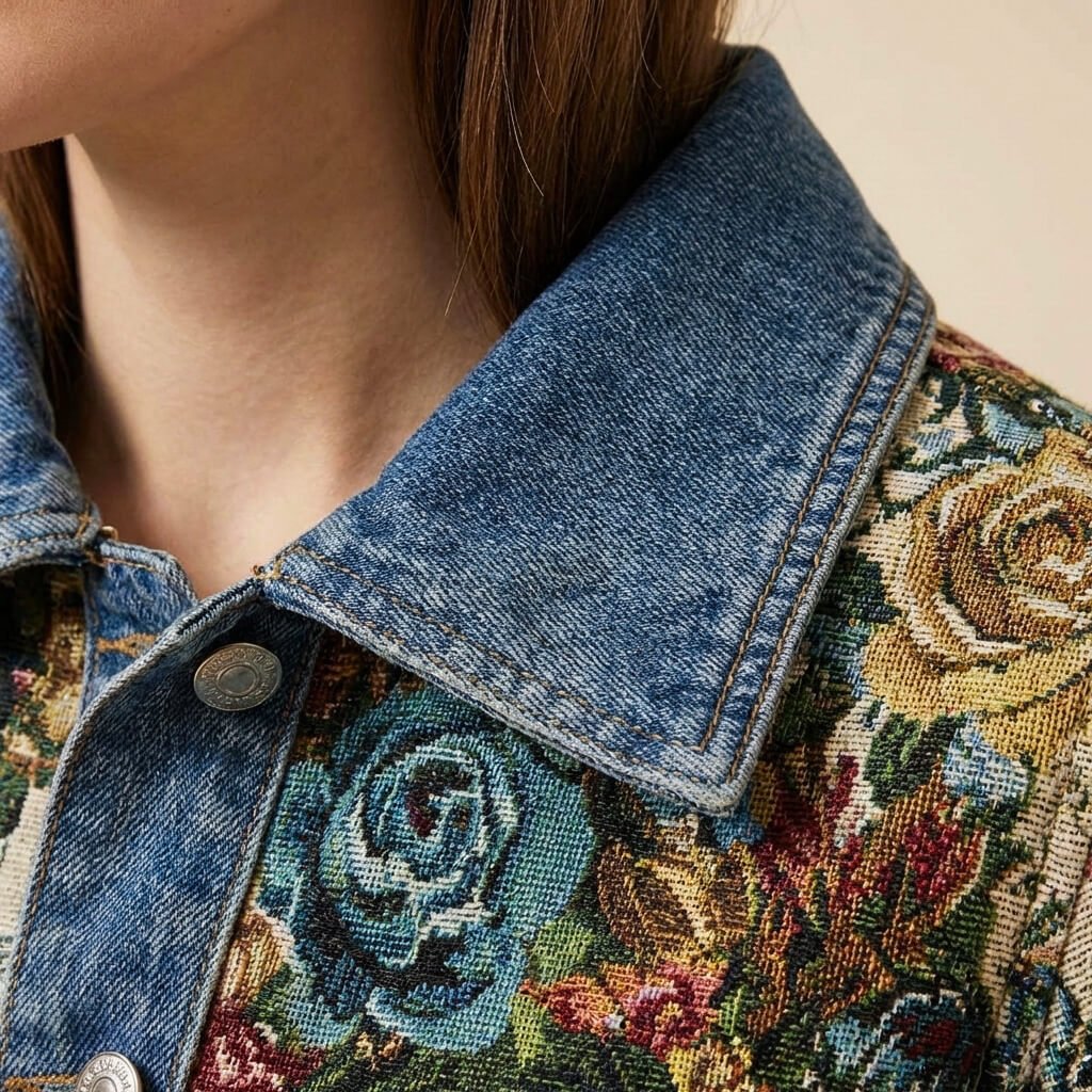 Camellia Floral Denim Jacket - York Miller