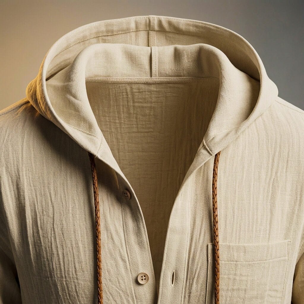 Miles Cotton Linen Hooded Jacket - York Miller