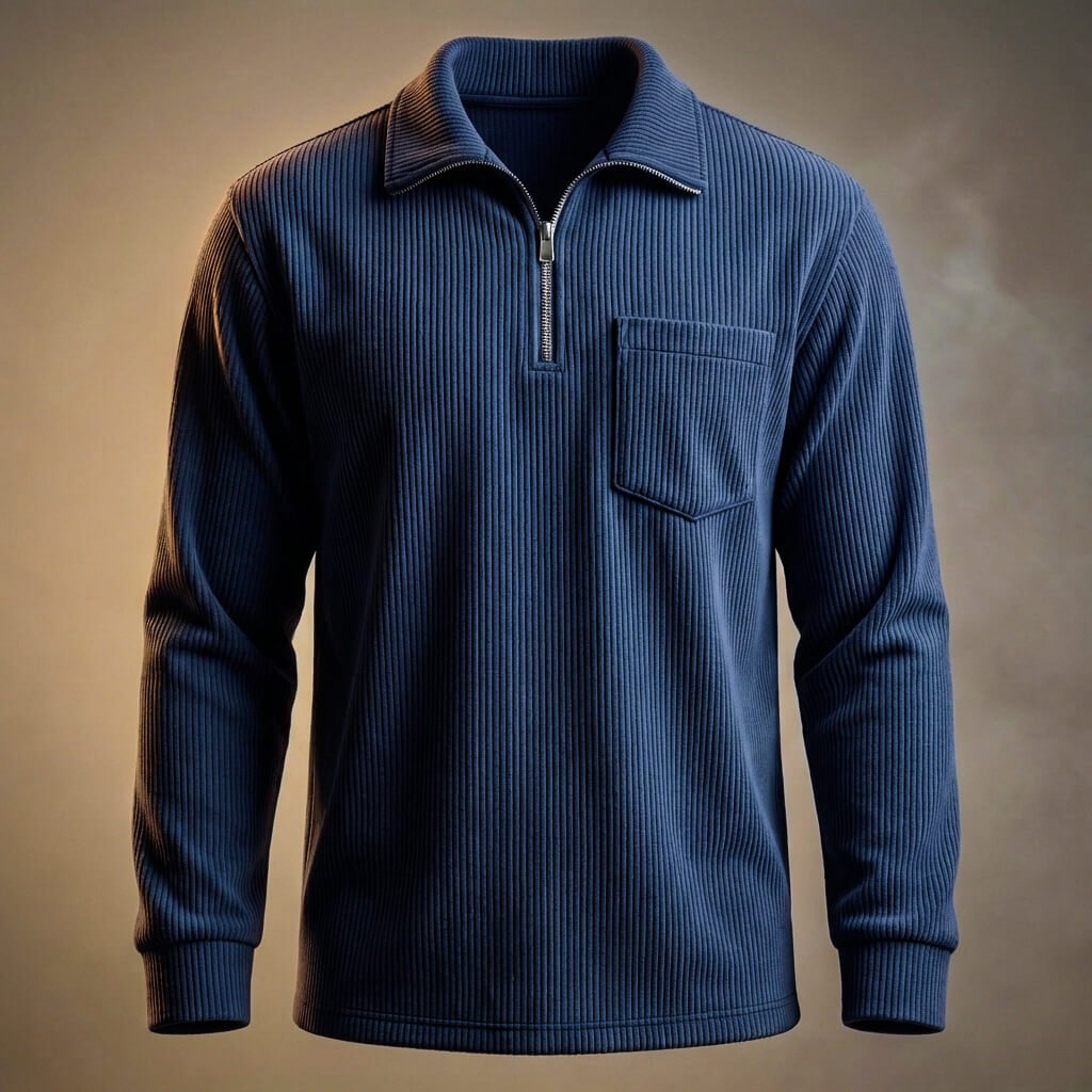 Adam Corduroy Long Sleeve Polo - York Miller
