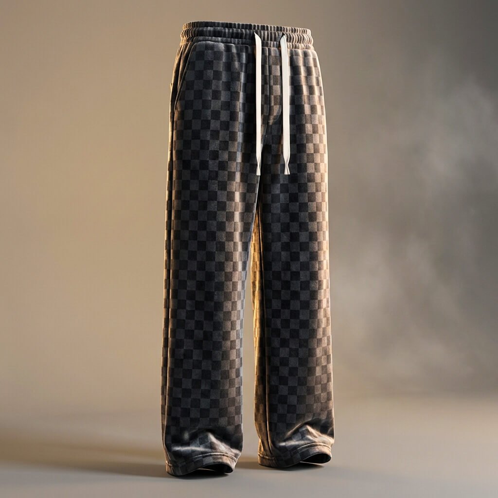 Matt Checkered Corduroy Sweatpants - York Miller