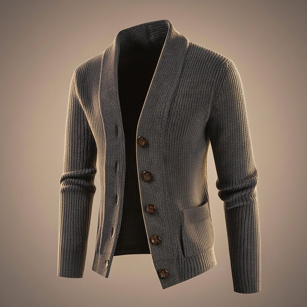 Andrew Virgin Wool Knit Cardigan - York Miller