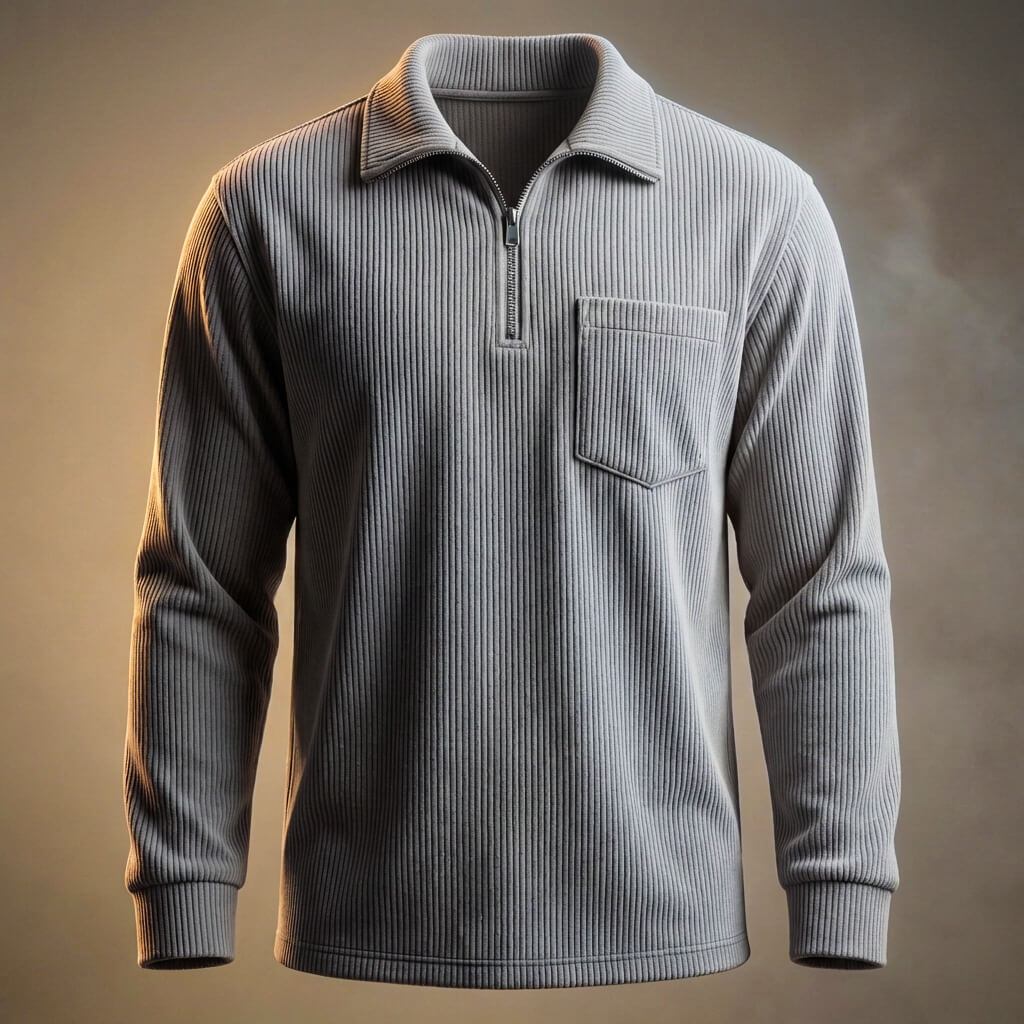 Adam Corduroy Long Sleeve Polo