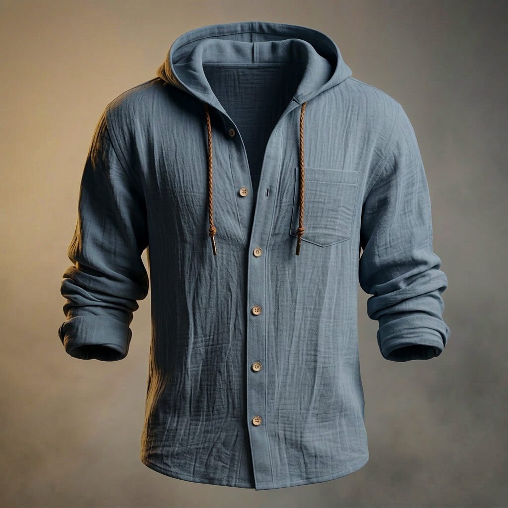 Miles Cotton Linen Hooded Jacket - York Miller