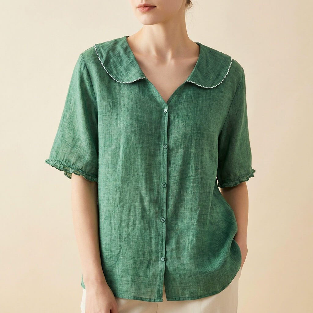 Clara Cotton-Linen Blouse - York Miller